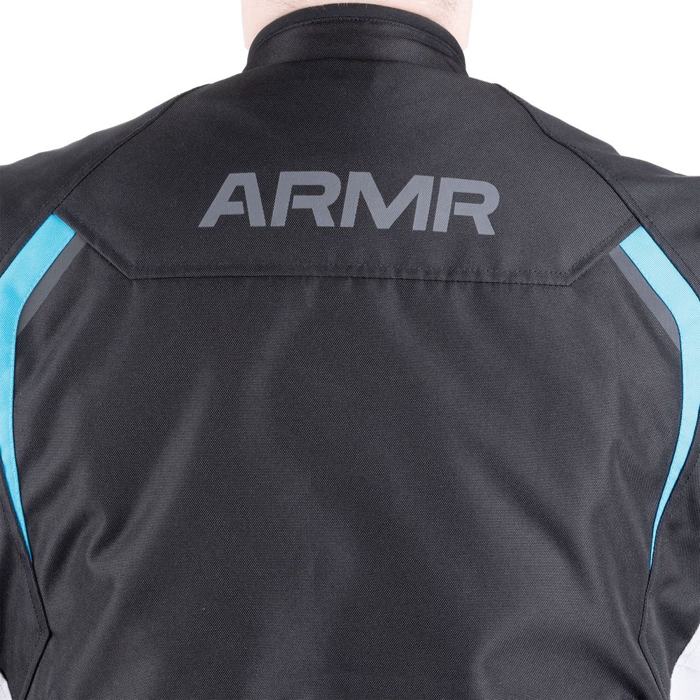 ARMR Eyoshi 3.0 Waterproof Textile Jacket Black / Light Grey / Blue