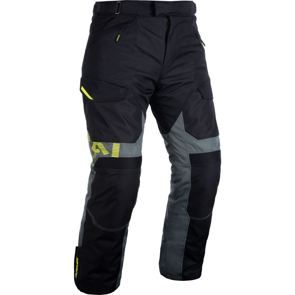 ARMR Kumaji 3.0 Waterproof Textile Trouser Black / Green / Fluo Yellow