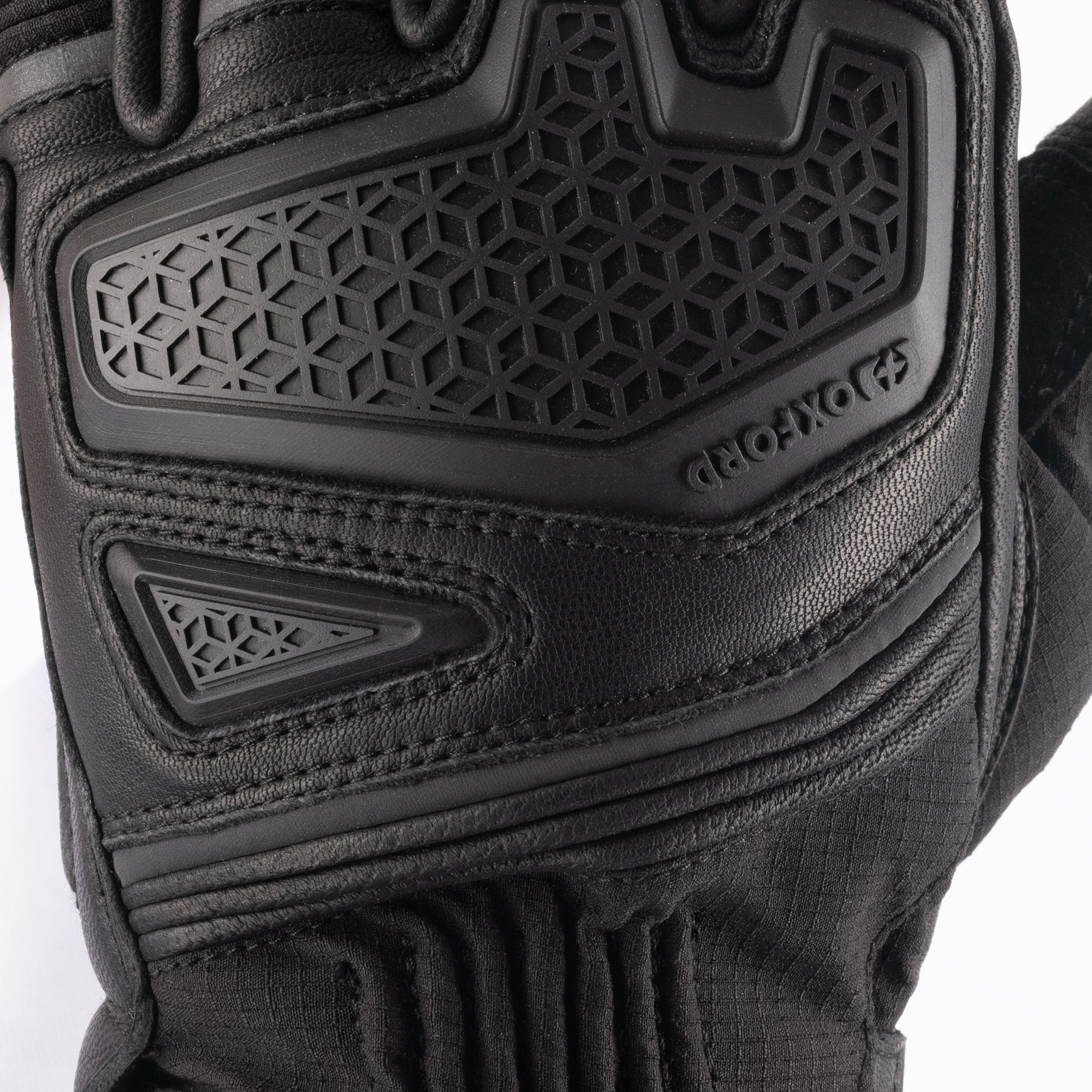 Oxford Vancouver 2.0 D2D Leather & Textile Gloves Black FREE 1 YEAR Returns, FREE UK Delivery | ThrottleChimp