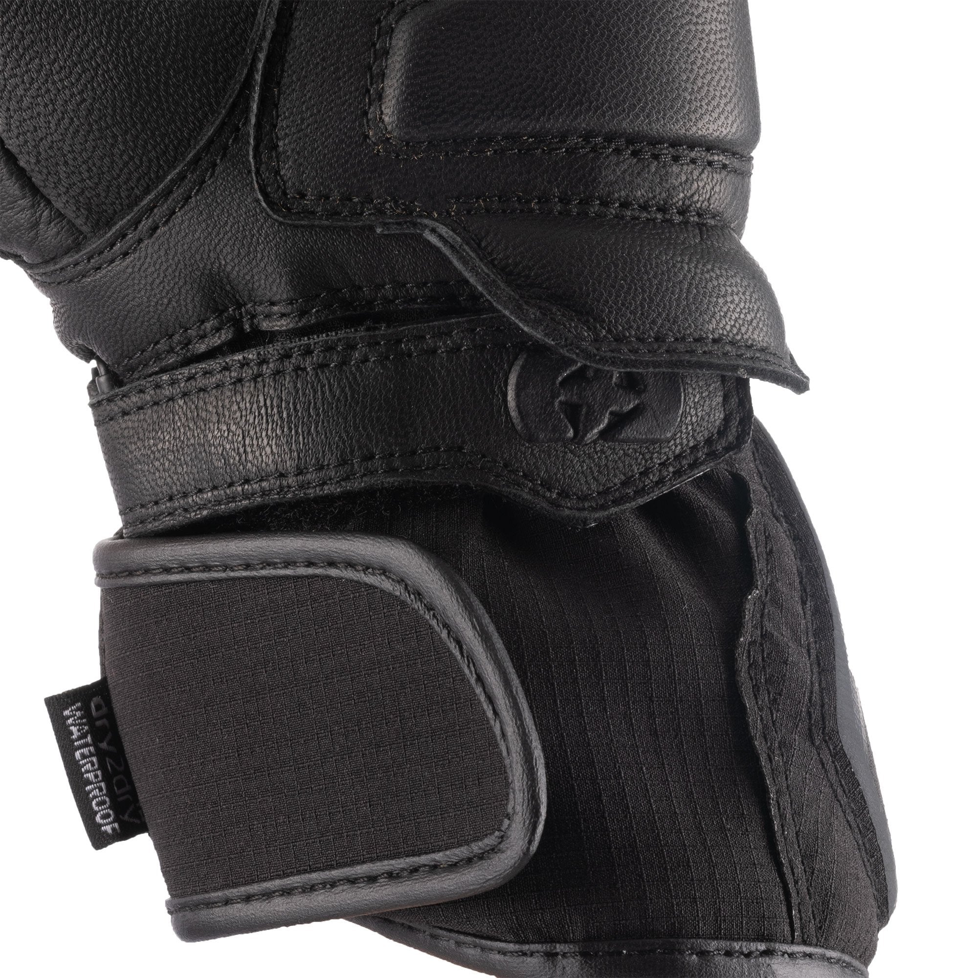 Oxford Vancouver 2.0 D2D Leather & Textile Gloves Black FREE 1 YEAR Returns, FREE UK Delivery | ThrottleChimp