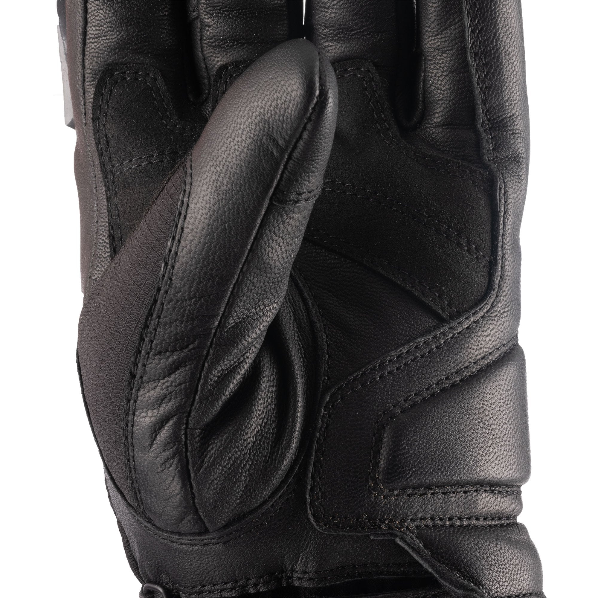 Oxford Vancouver 2.0 D2D Leather & Textile Gloves Black FREE 1 YEAR Returns, FREE UK Delivery | ThrottleChimp