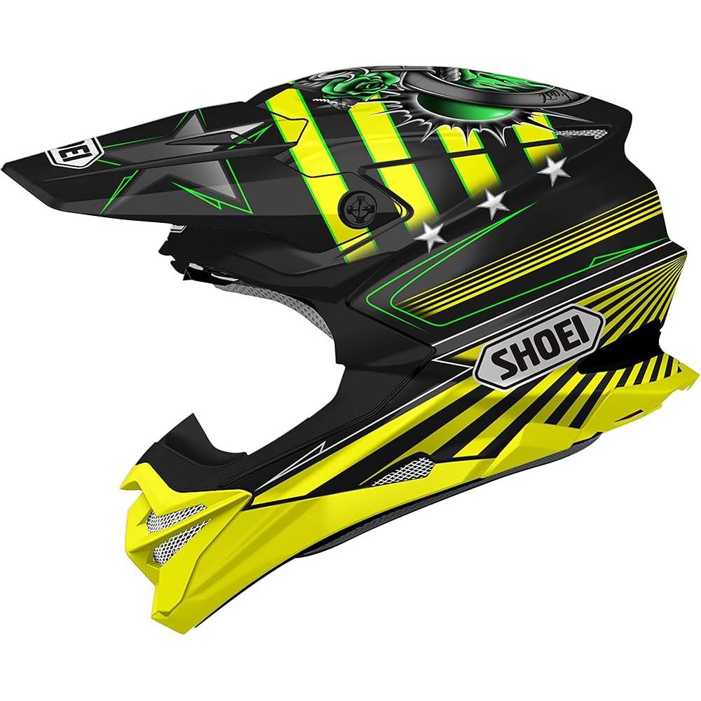 Shoei VFX-WR Grant3 Off-Road Helmet TC3 Yellow (Image 2) - ThrottleChimp