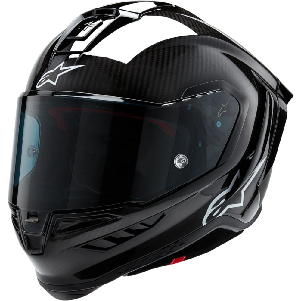 Alpinestars Supertech R10 Solid ECE 06 / FIM Full Face Helmet Matt & Gloss Black / Carbon - ThrottleChimp