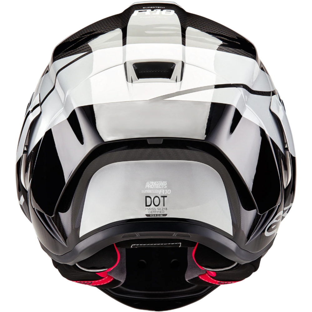 Alpinestars Supertech R10 Element ECE 06 / FIM Full Face Helmet Gloss Black / Carbon / Silver (Image 6) - ThrottleChimp