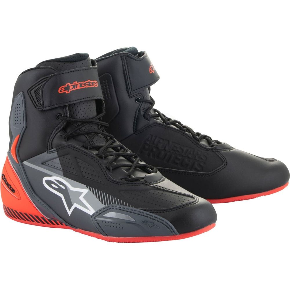 Alpinestars Faster 3 Shoes Black / Grey / Fluo Red