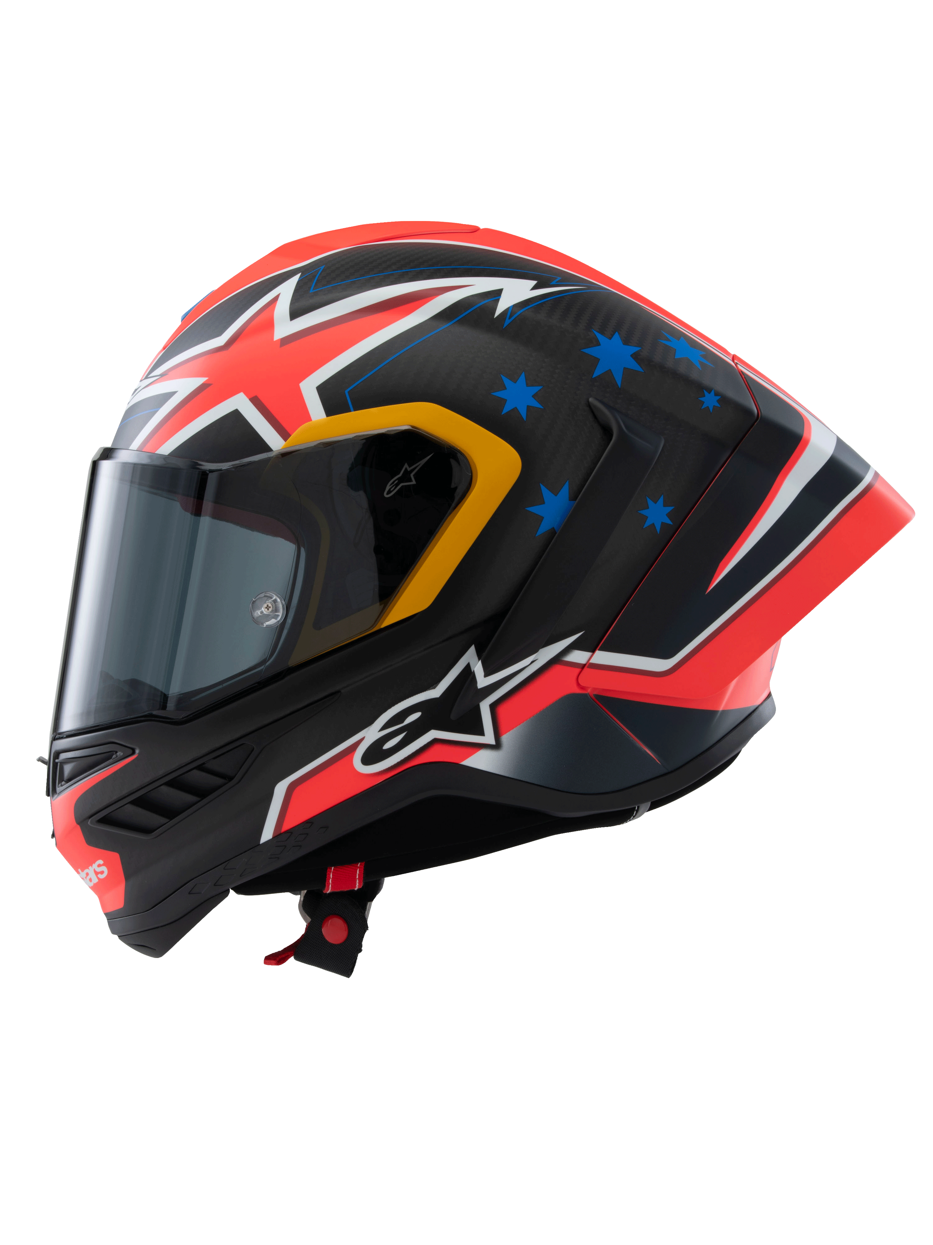 Alpinestars Supertech R10 Jack Miller Full Face Helmet Carbon / Matt Red FREE 1 YEAR Returns, FREE UK Delivery | ThrottleChimp