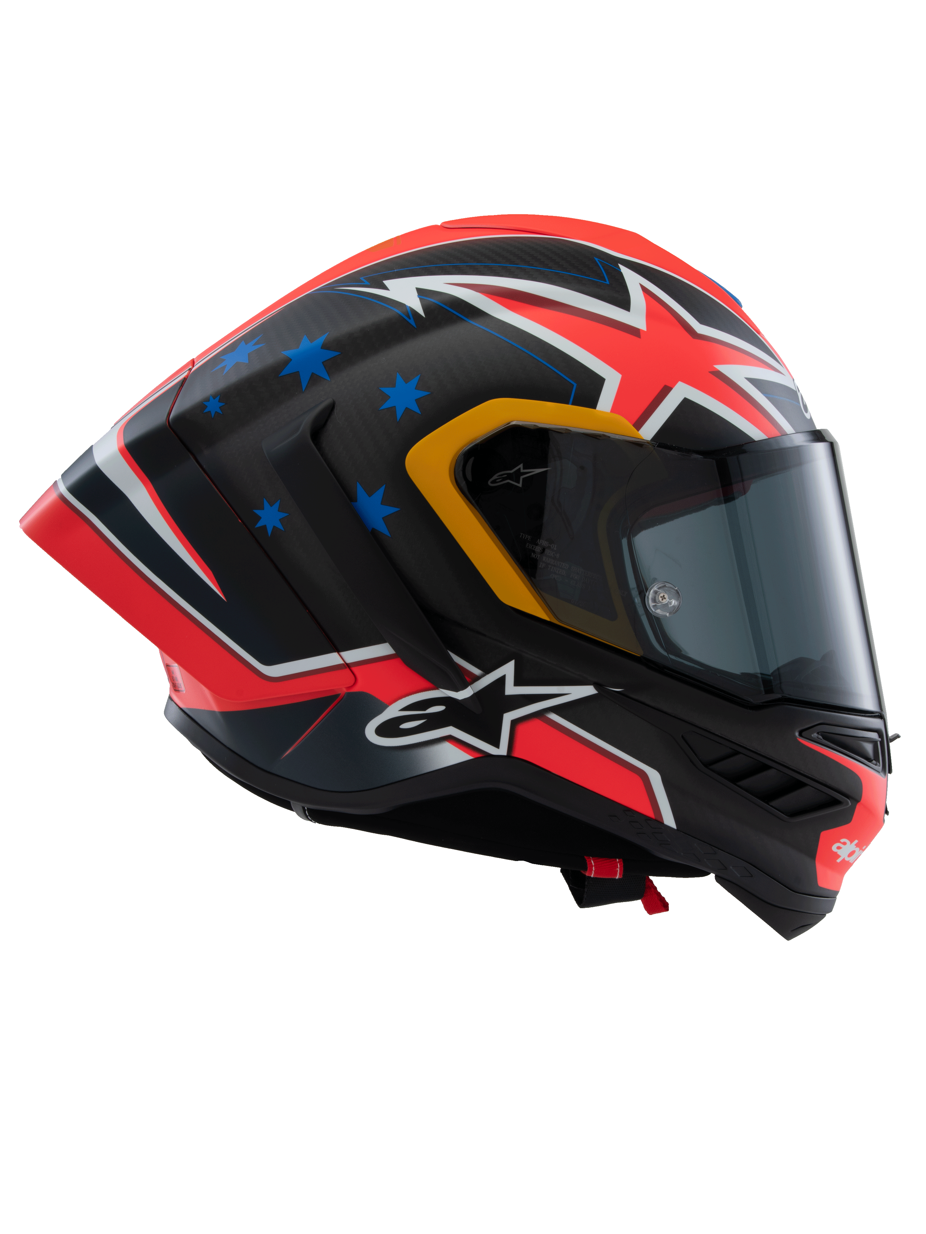 Alpinestars Supertech R10 Jack Miller Full Face Helmet Carbon / Matt Red FREE 1 YEAR Returns, FREE UK Delivery | ThrottleChimp