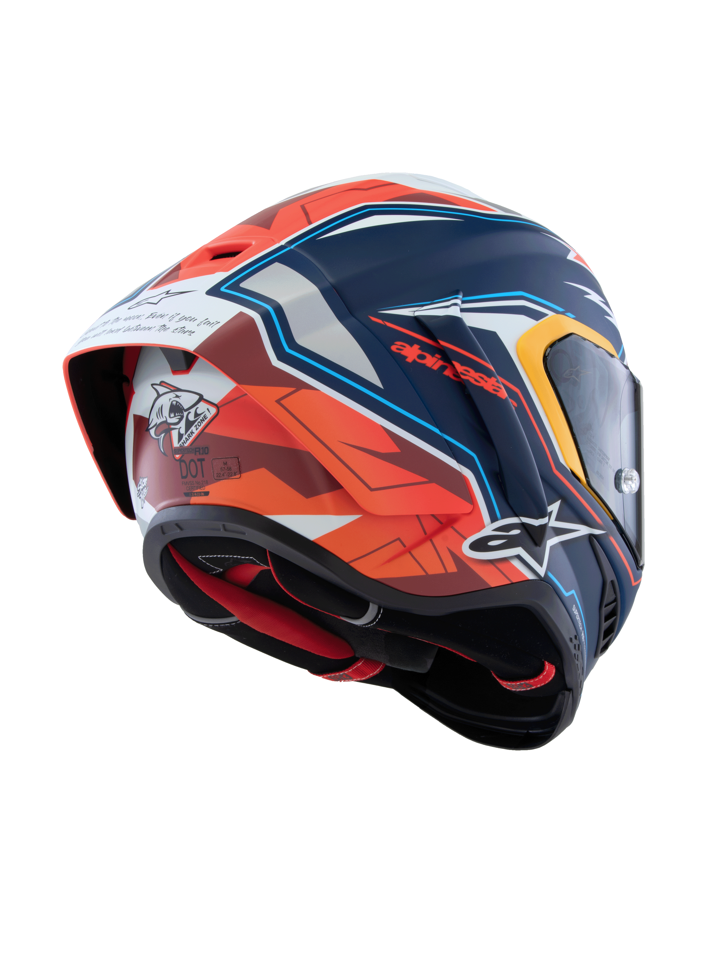 Alpinestars Supertech R10 Pedro Acosta Full Face Helmet Blue / Red / Matt White FREE 1 YEAR Returns, FREE UK Delivery | ThrottleChimp