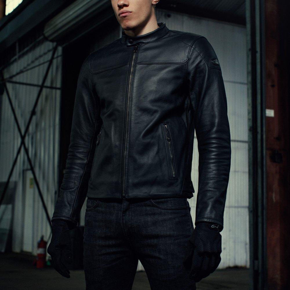 Alpinestars Blacktrack Leather Jacket Black / Black