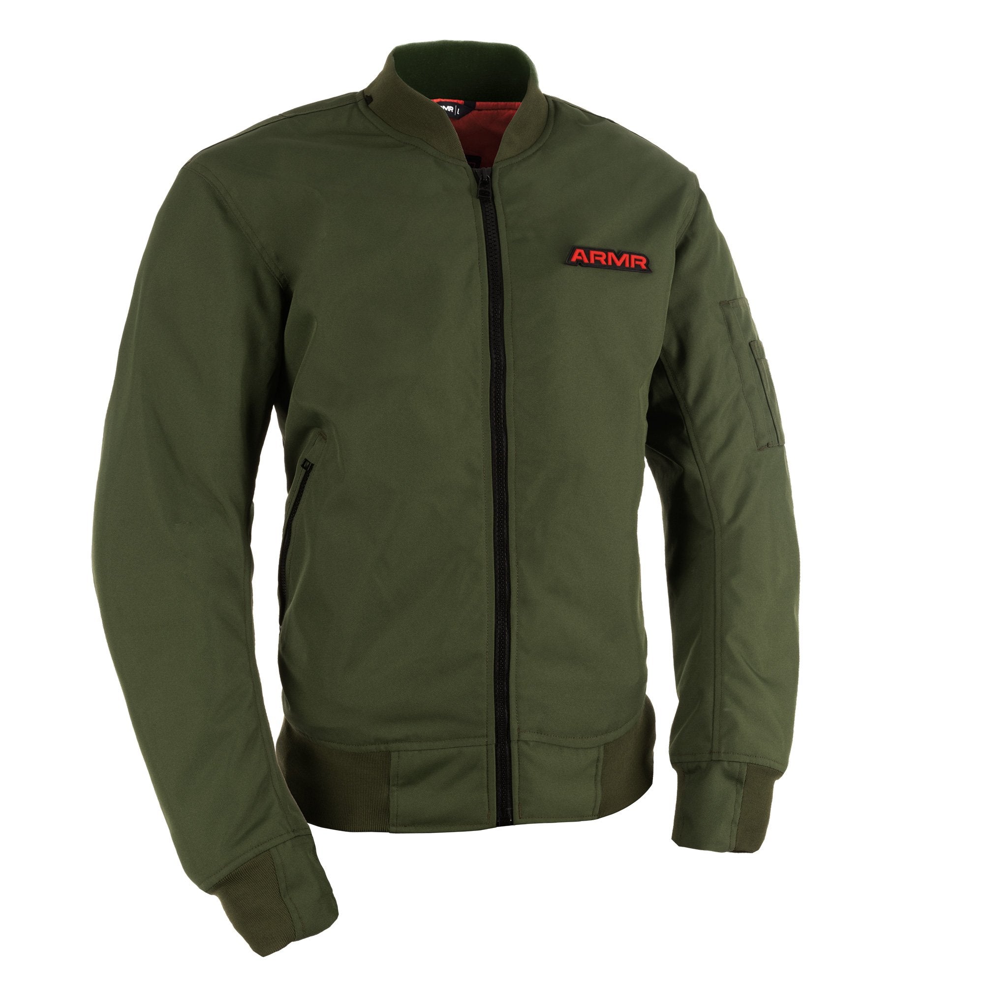 ARMR Bomber 2.0 Textile Jacket Khaki FREE 1 YEAR Returns, FREE UK Delivery | ThrottleChimp