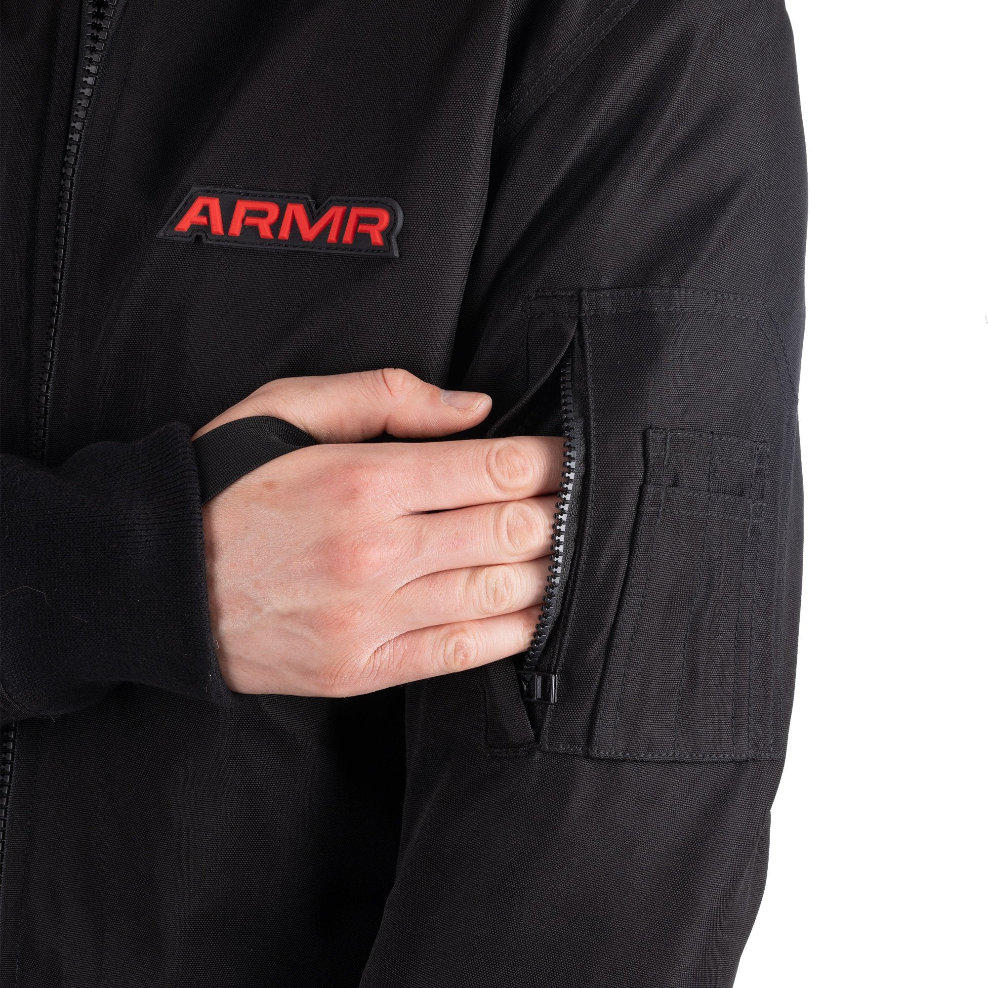 ARMR Bomber 2.0 Textile Jacket Black FREE 1 YEAR Returns, FREE UK Delivery | ThrottleChimp