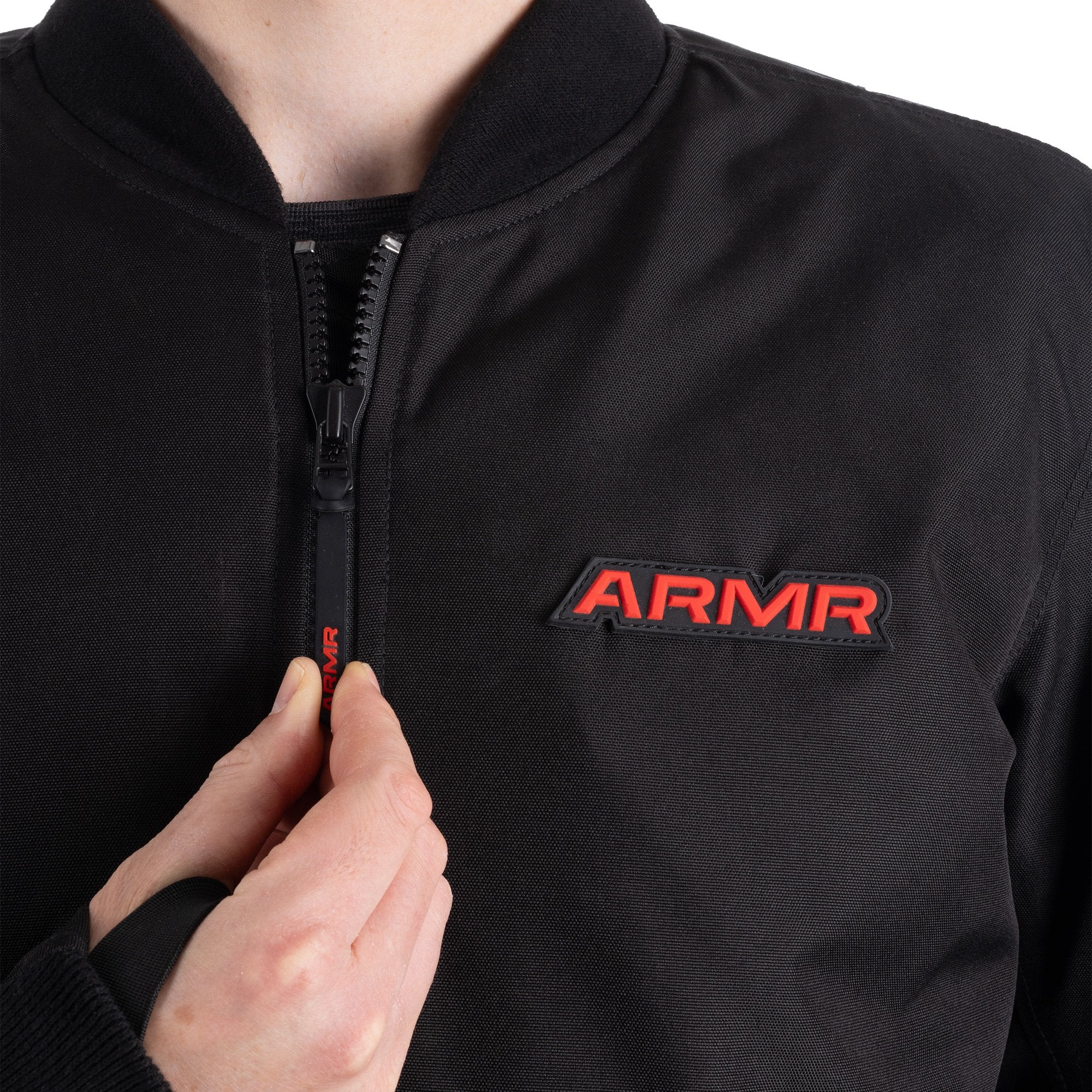 ARMR Bomber 2.0 Textile Jacket Black FREE 1 YEAR Returns, FREE UK Delivery | ThrottleChimp