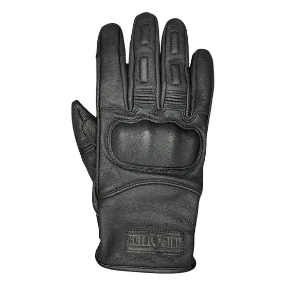 MotoGirl Bessie Ladies Leather Gloves Black