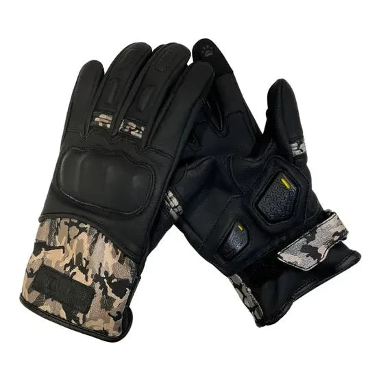 MotoGirl Bessie Ladies Leather Gloves Camo