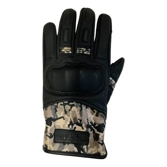 MotoGirl Bessie Ladies Leather Gloves Camo