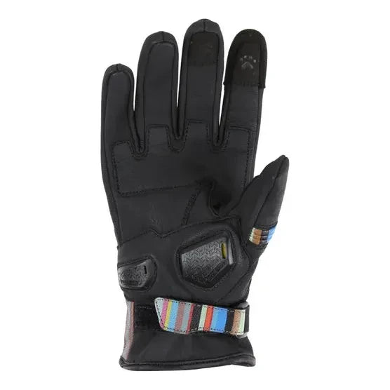 MotoGirl Bessie Ladies Leather Gloves Stripe