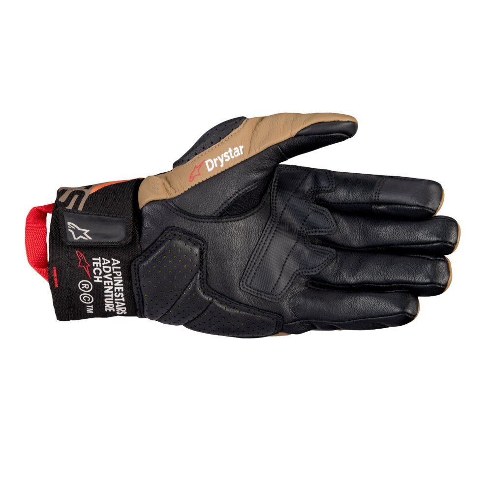 Alpinestars Belize V3 Drystar Leather Gloves Black / Gobi / Brown Sand FREE 1 YEAR Returns, FREE UK Delivery | ThrottleChimp