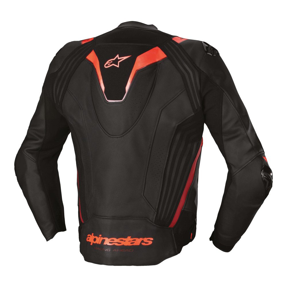 Alpinestars Missile V3 Ignition Leather Jacket Black / Fluo Red / Dark Red FREE 1 YEAR Returns, FREE UK Delivery | ThrottleChimp