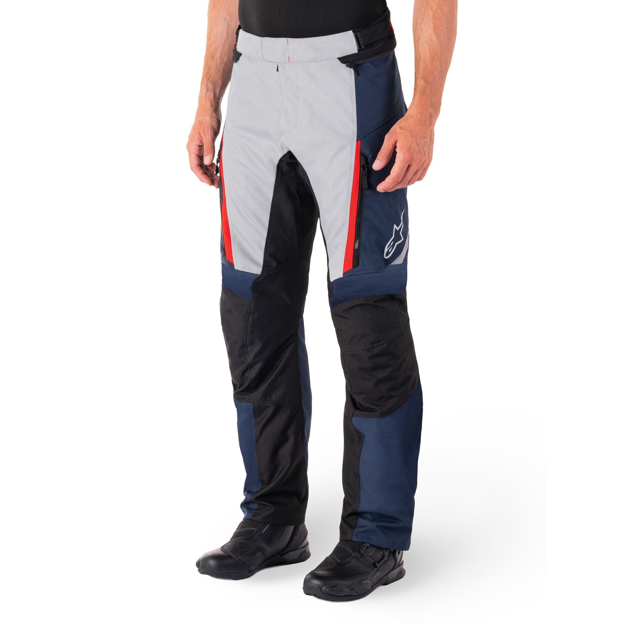 Alpinestars ST-1 Waterproof Textile Trouser Dark Blue / Black / Bright Red FREE 1 YEAR Returns, FREE UK Delivery | ThrottleChimp