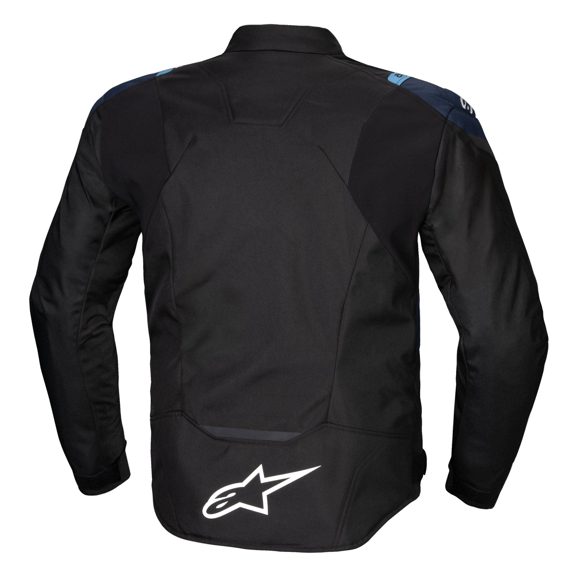 Alpinestars T-Jaws V4 Waterproof Textile Jacket Black / Dark Blue / Blithe Blue FREE 1 YEAR Returns, FREE UK Delivery | ThrottleChimp