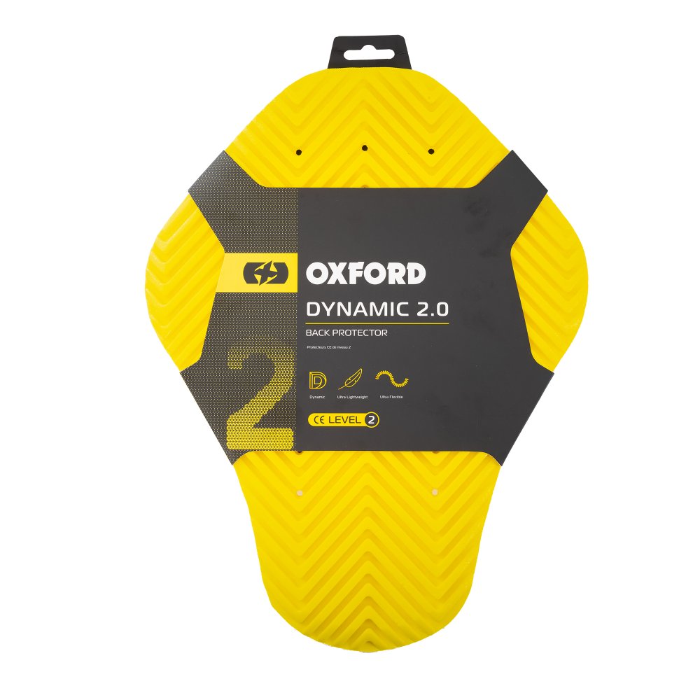 Oxford Dynamic 2.0 Level 2 Back Protector Insert Yellow FREE 1 YEAR Returns, FREE UK Delivery | ThrottleChimp