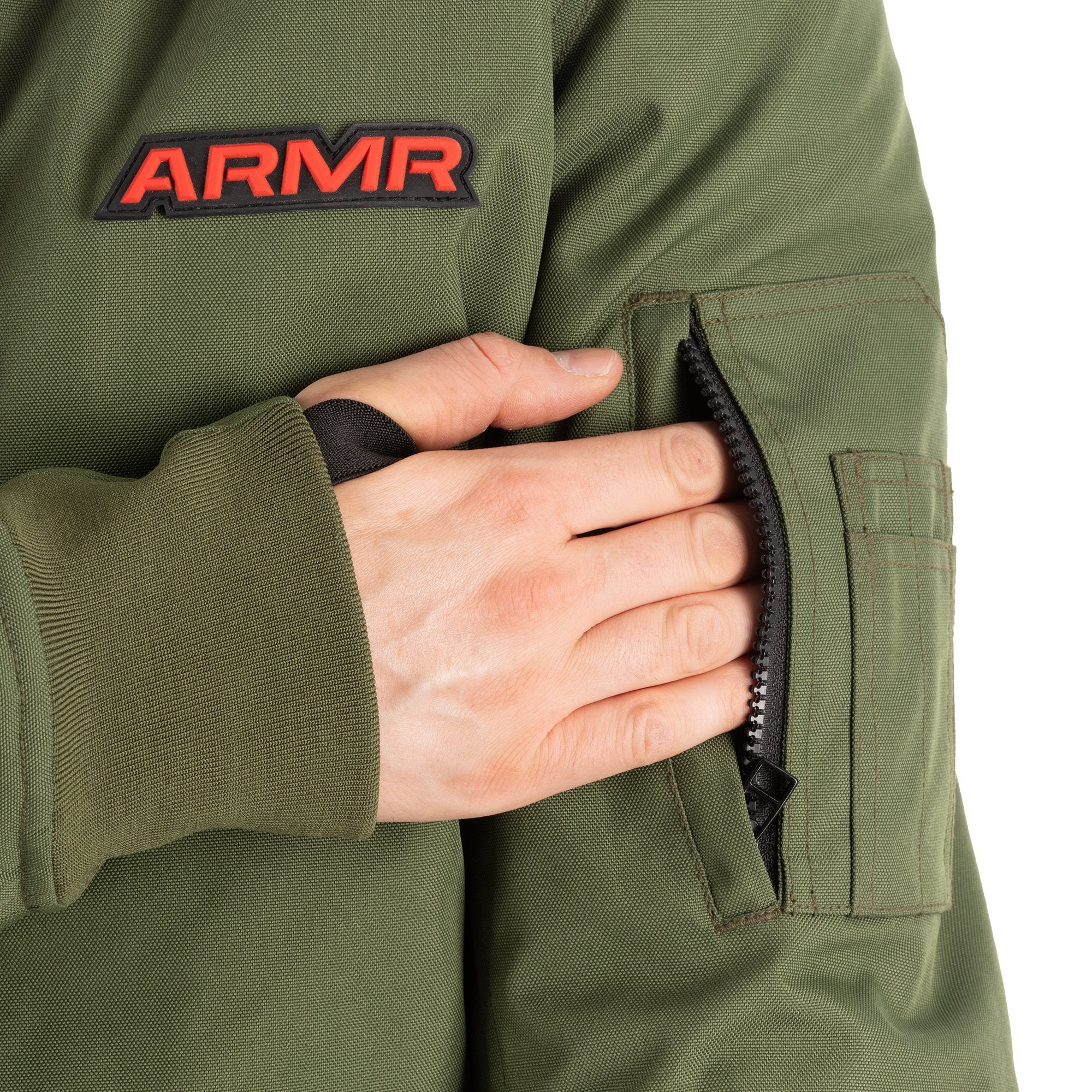 ARMR Bomber 2.0 Textile Jacket Khaki FREE 1 YEAR Returns, FREE UK Delivery | ThrottleChimp