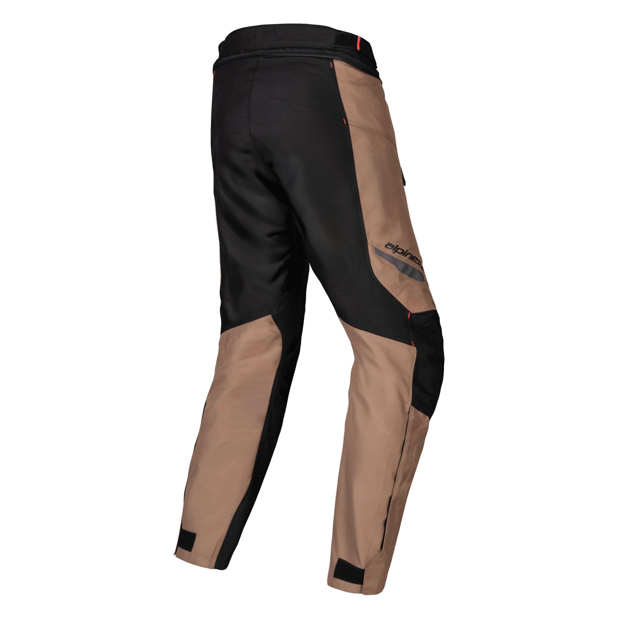 Alpinestars ST-1 Waterproof Textile Trouser Dark Khaki / Sand / Black / Fluo Red FREE 1 YEAR Returns, FREE UK Delivery | ThrottleChimp