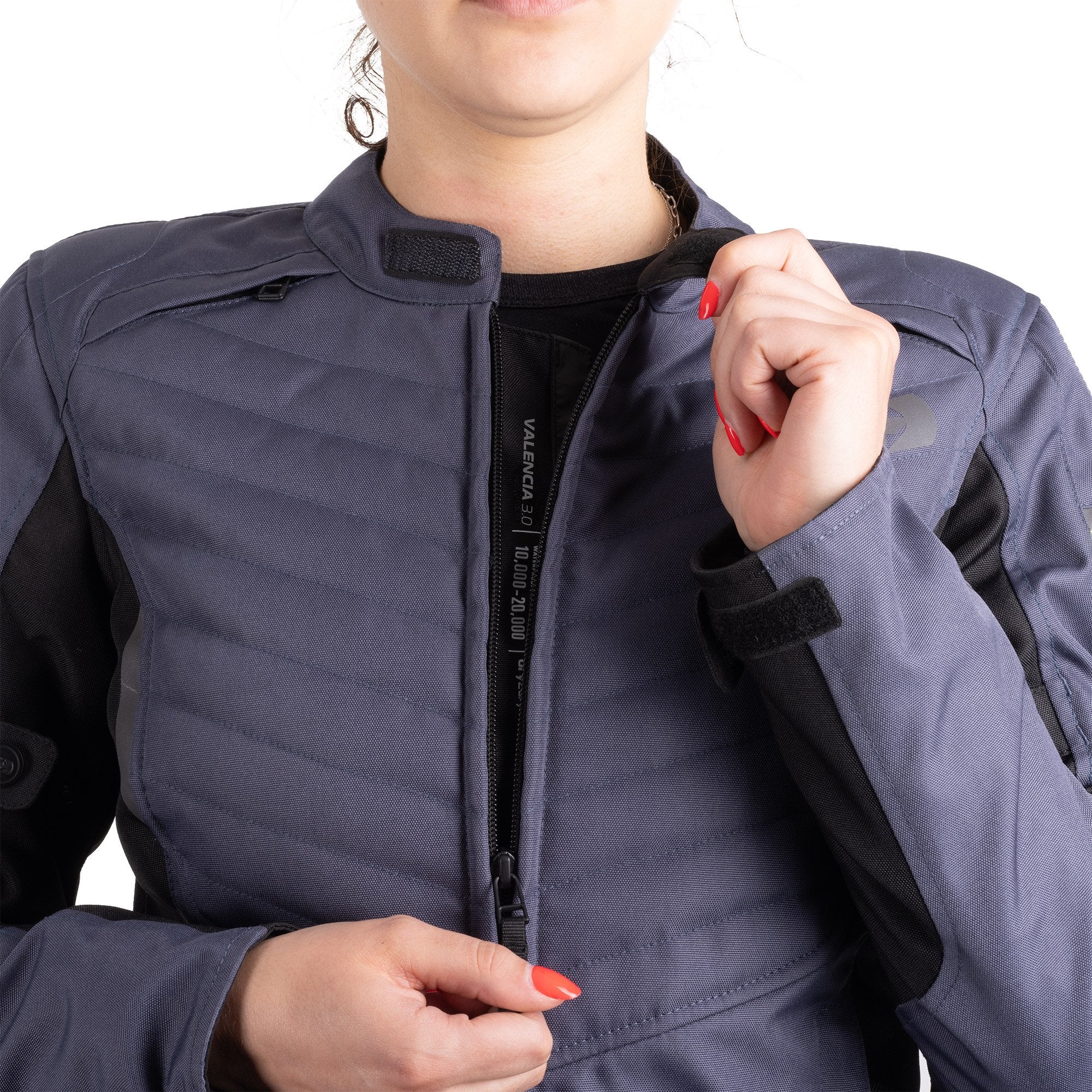 Oxford Valencia D2D 3.0 Ladies Textile Jacket Grey / Black FREE 1 YEAR Returns, FREE UK Delivery | ThrottleChimp