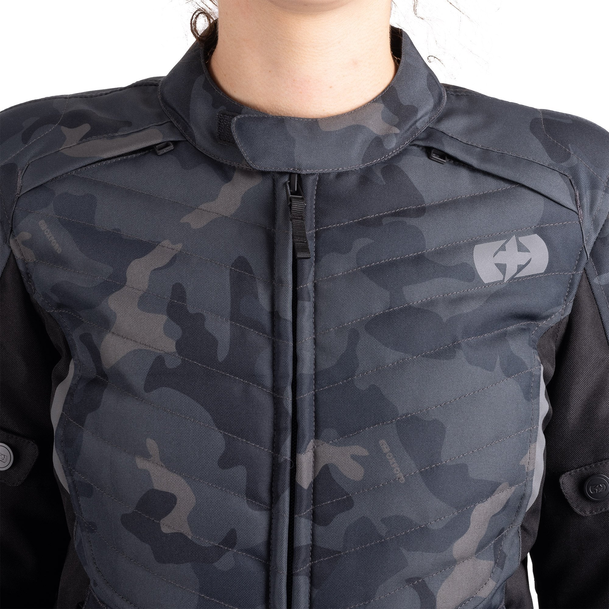 Oxford Valencia D2D 3.0 Ladies Textile Jacket Black Camo FREE 1 YEAR Returns, FREE UK Delivery | ThrottleChimp