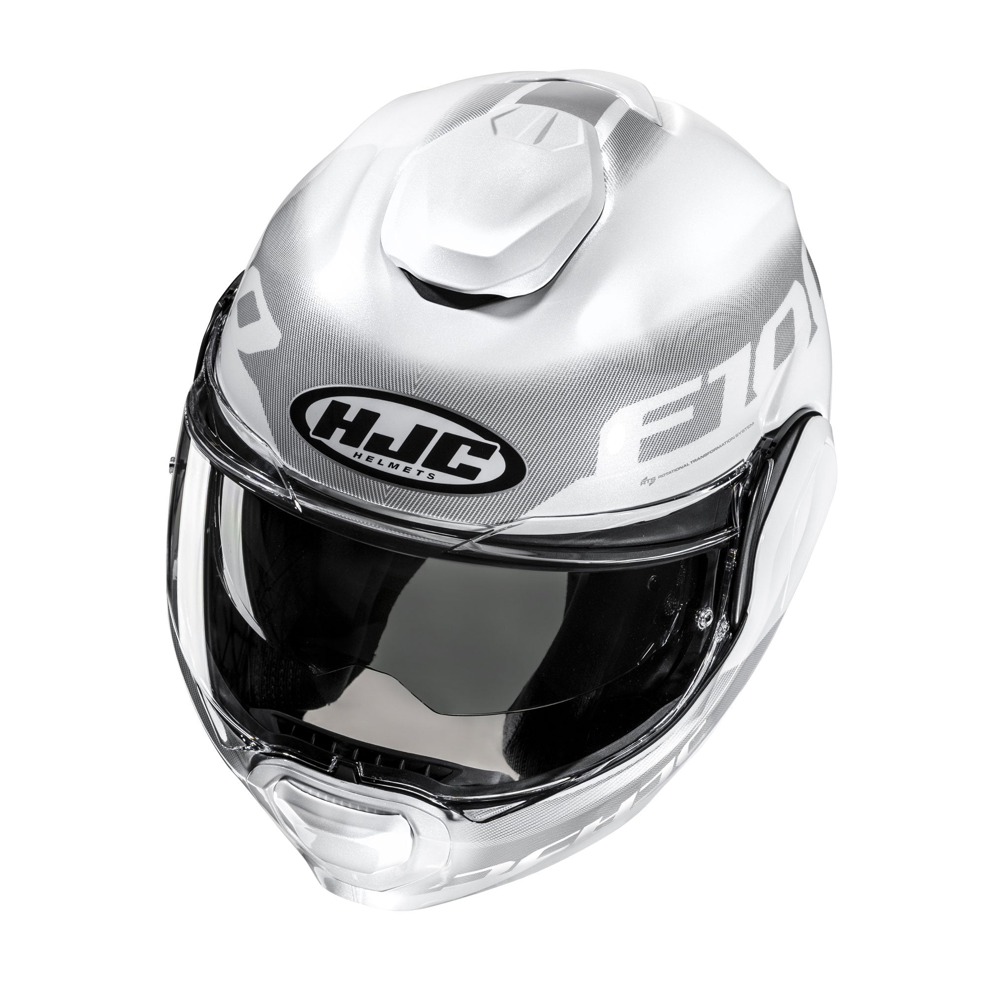 HJC F100 Hetal Flip-Up Helmet MC10 White FREE 1 YEAR Returns, FREE UK Delivery | ThrottleChimp