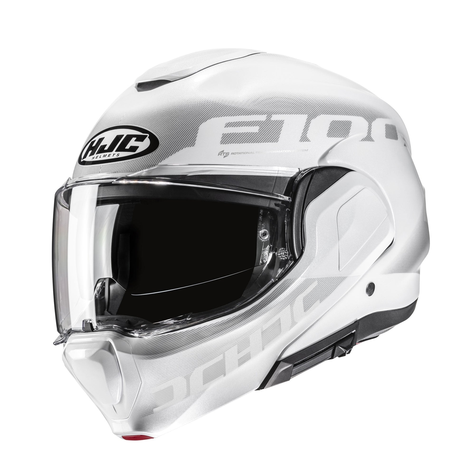 HJC F100 Hetal Flip-Up Helmet MC10 White FREE 1 YEAR Returns, FREE UK Delivery | ThrottleChimp