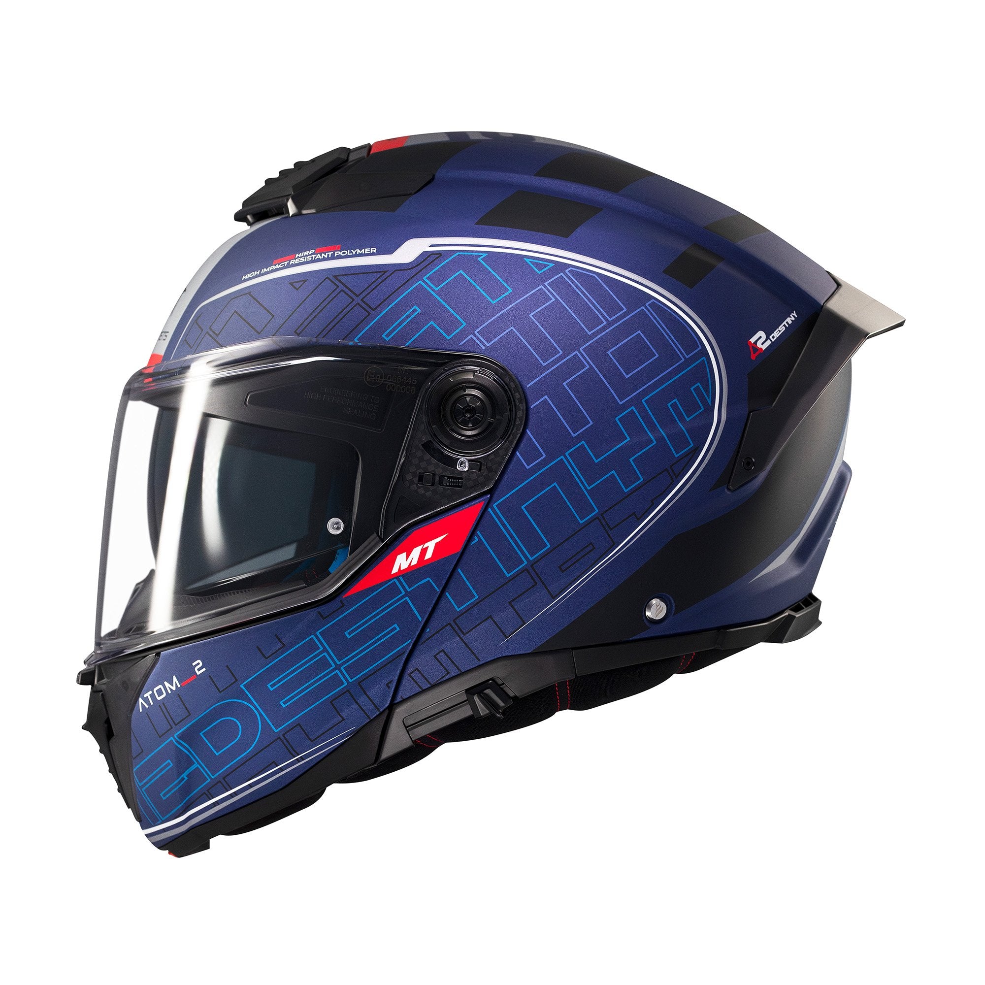 MT Atom 2 SV Destiny C7 Flip Up Helmet Matt Blue / Black FREE 1 YEAR Returns, FREE UK Delivery | ThrottleChimp