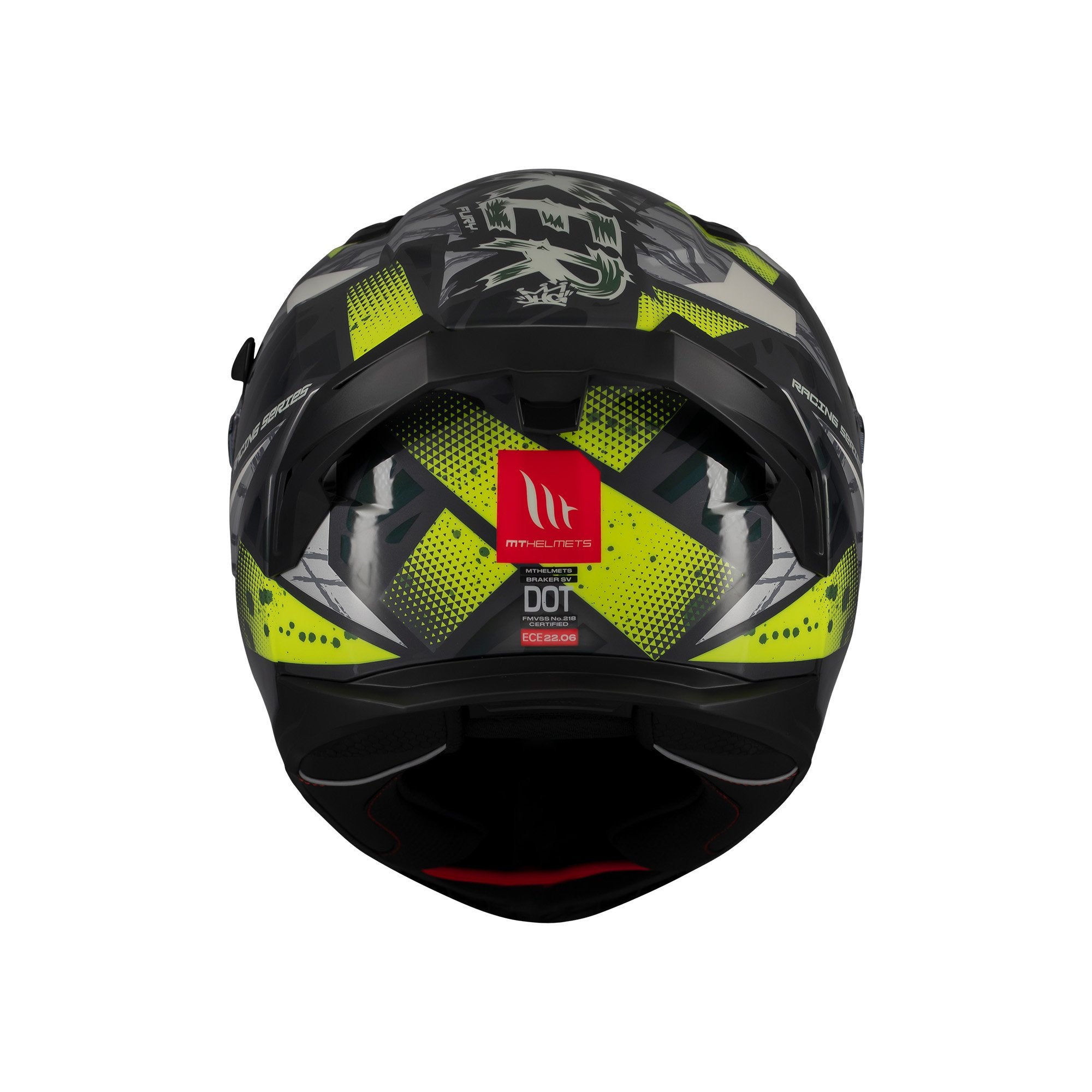 MT Braker SV Fury C6 Full Face Helmet Gloss Fluo Yellow FREE 1 YEAR Returns, FREE UK Delivery | ThrottleChimp