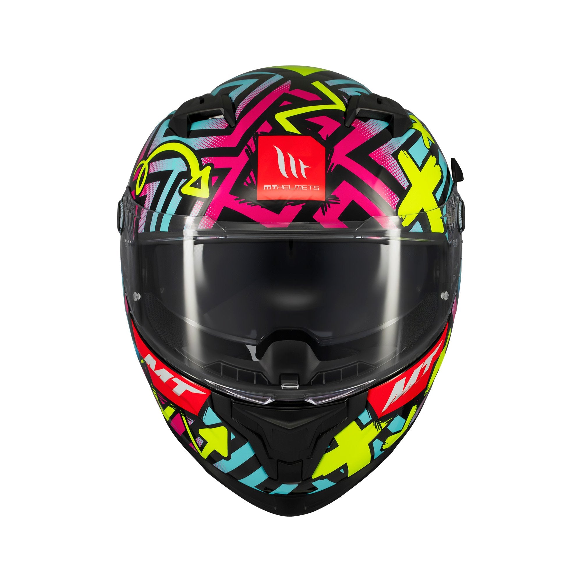 MT Braker SV Crazy Teddy B7 Full Face Helmet Gloss Multi FREE 1 YEAR Returns, FREE UK Delivery | ThrottleChimp