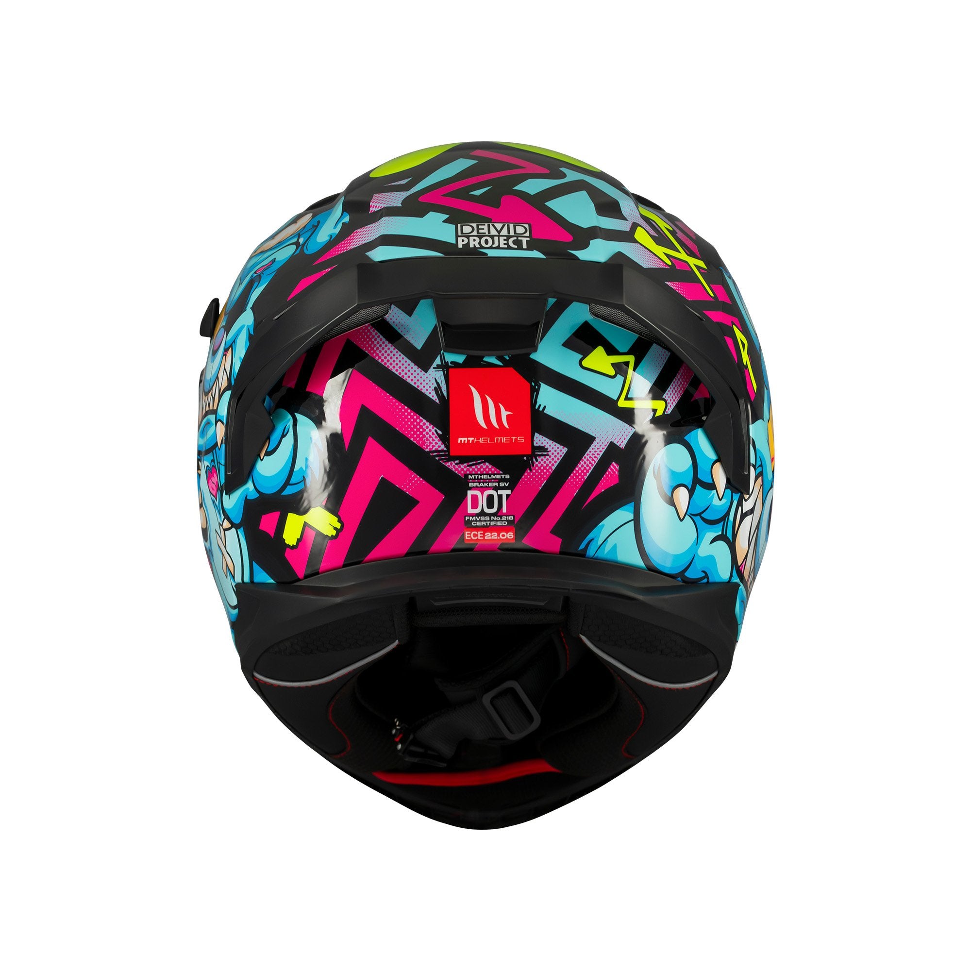 MT Braker SV Crazy Teddy B7 Full Face Helmet Gloss Multi FREE 1 YEAR Returns, FREE UK Delivery | ThrottleChimp