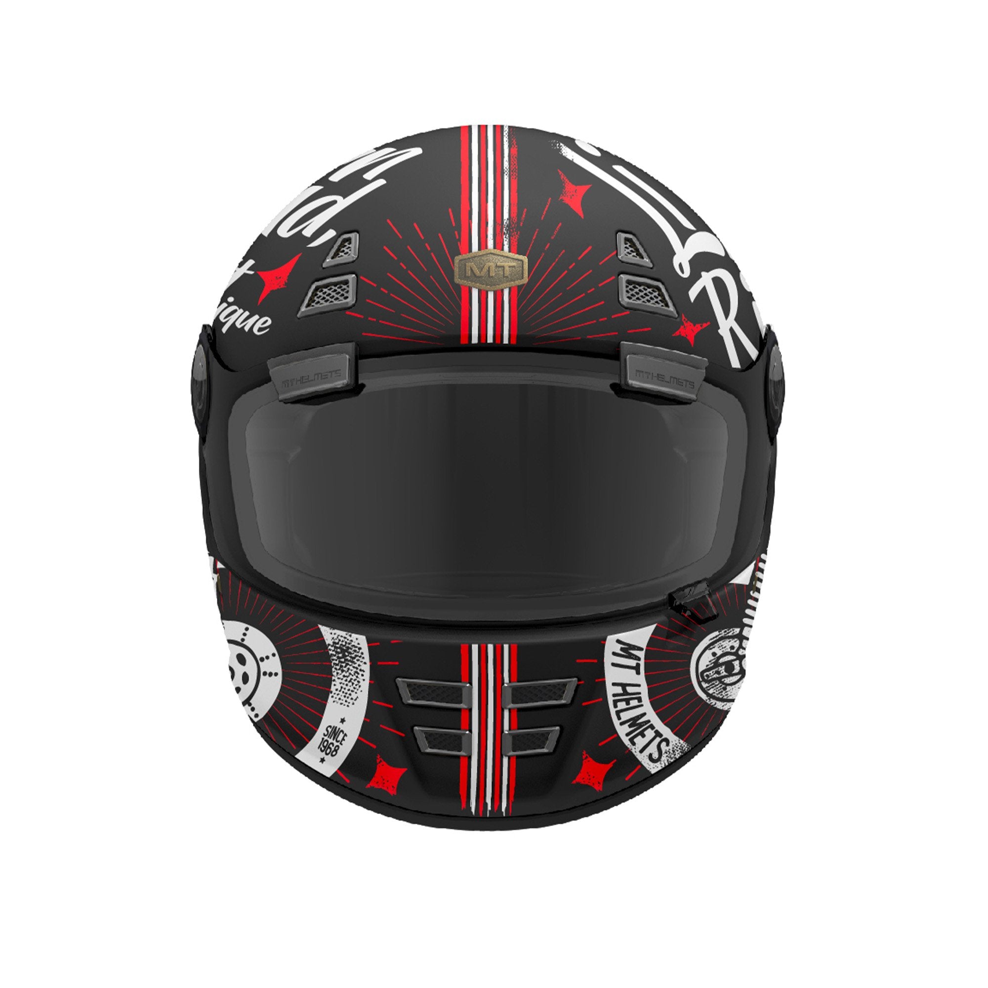 MT Jarama SV Art B5 Full Face Helmet Matt Black / Red FREE 1 YEAR Returns, FREE UK Delivery | ThrottleChimp