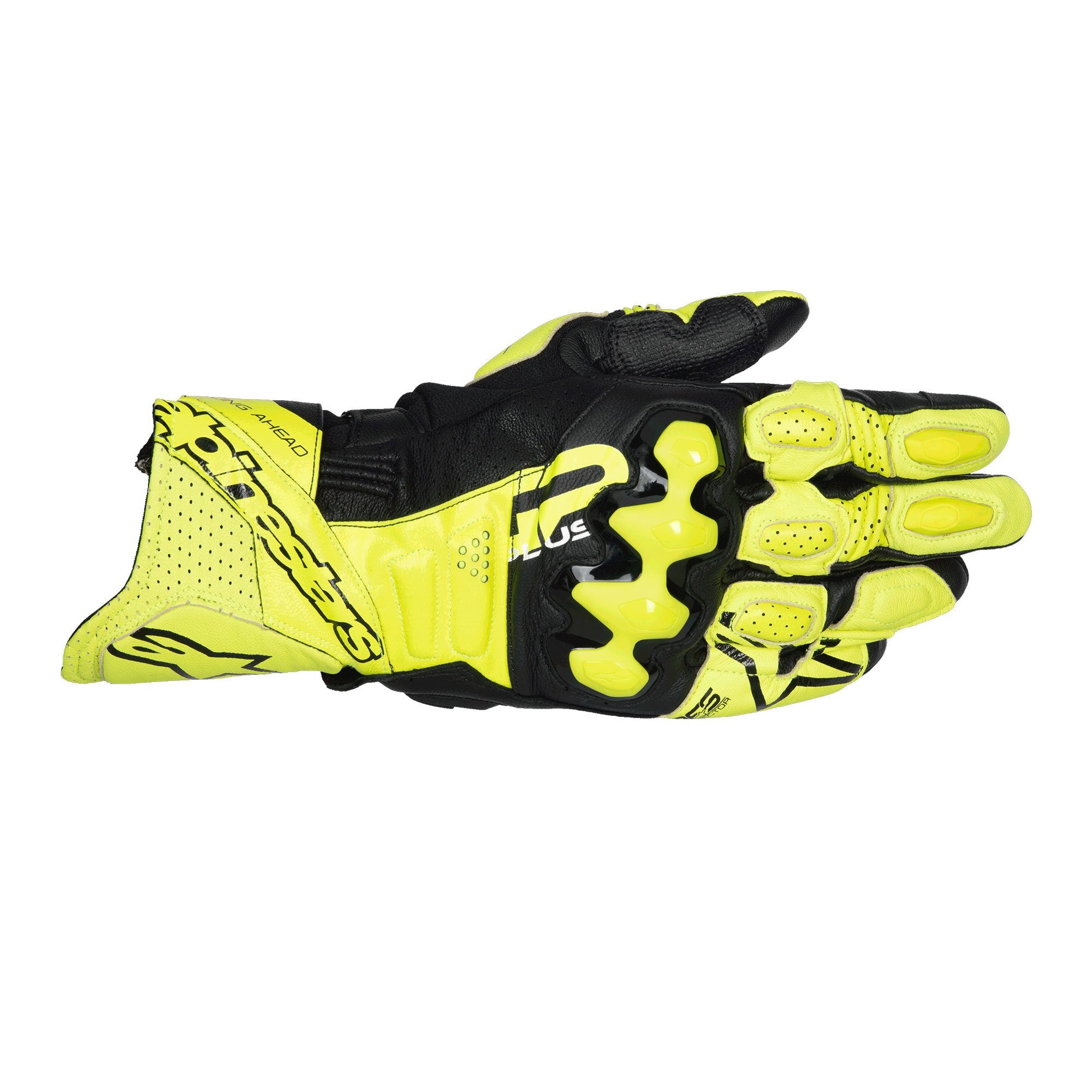 Alpinestars GP Plus R V3 Leather Gloves Fluo Yellow / Black FREE 1 YEAR Returns, FREE UK Delivery | ThrottleChimp