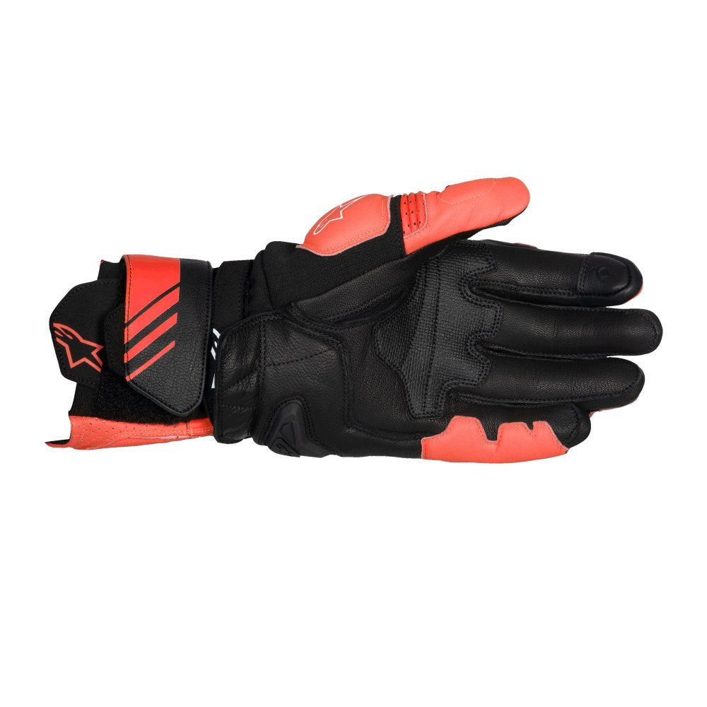 Alpinestars GP Plus R V3 Leather Gloves Bright Red / Fluo Red / Black FREE 1 YEAR Returns, FREE UK Delivery | ThrottleChimp