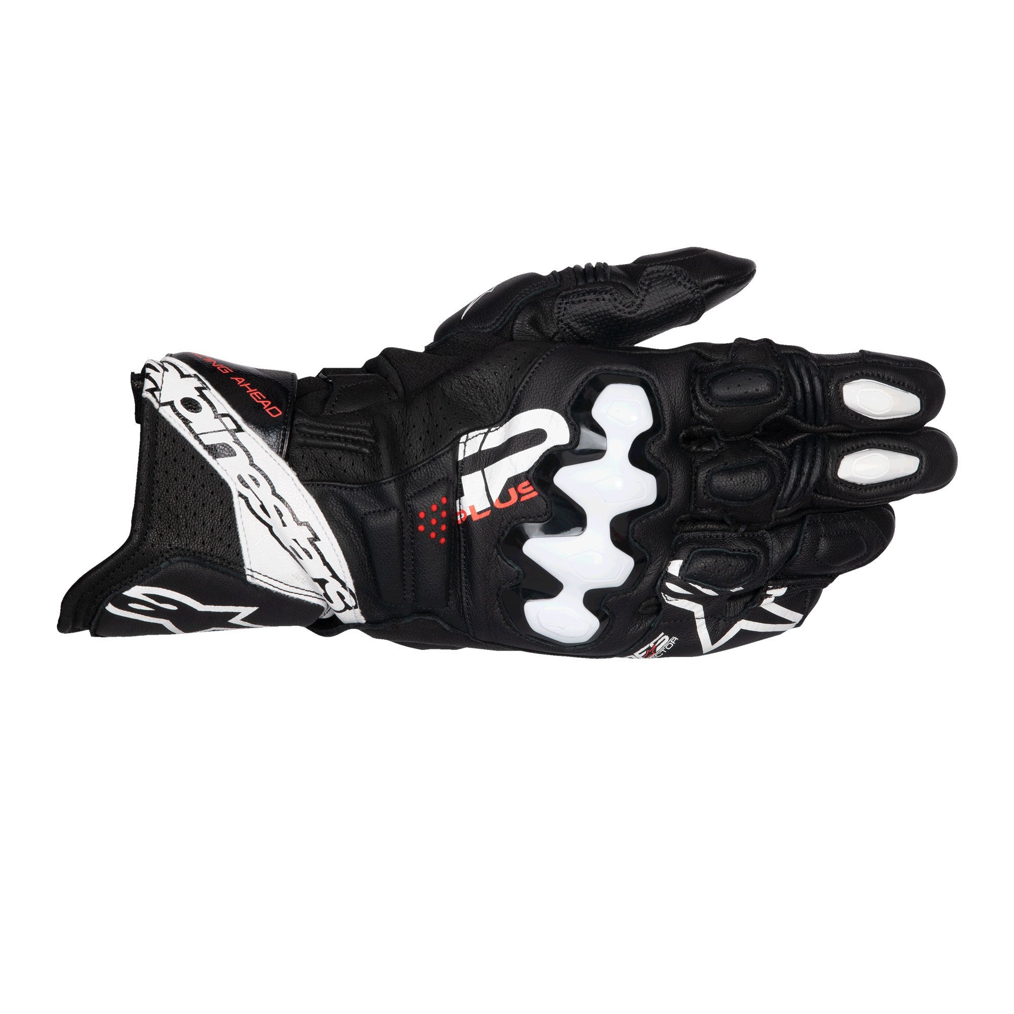 Alpinestars GP Plus R V3 Leather Gloves Black / White FREE 1 YEAR Returns, FREE UK Delivery | ThrottleChimp