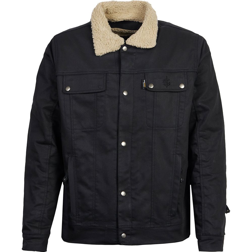 Spada Temper Trucker CE Textile Jacket Black / Tan - ThrottleChimp