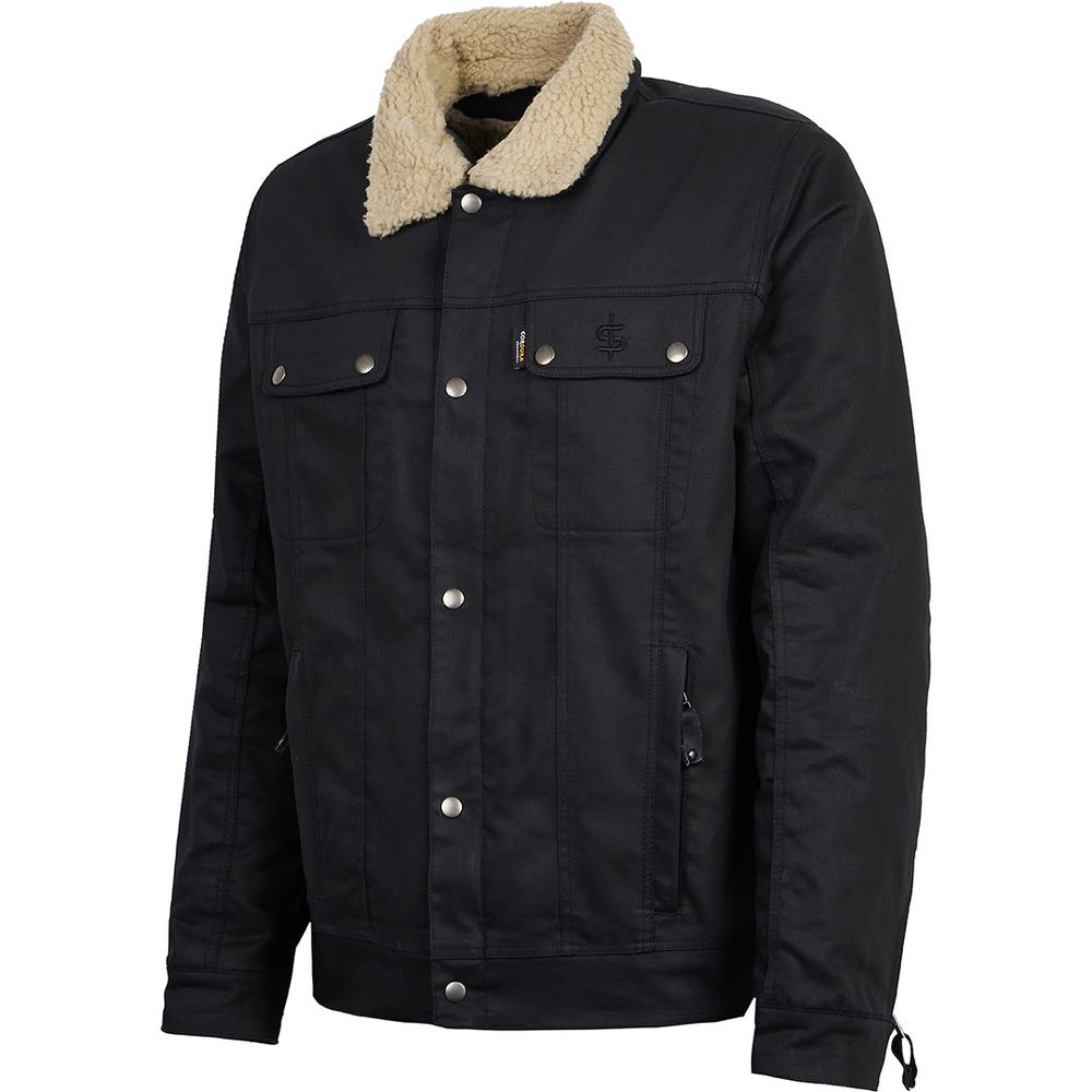 Spada Temper Trucker CE Textile Jacket Black / Tan (Image 2) - ThrottleChimp