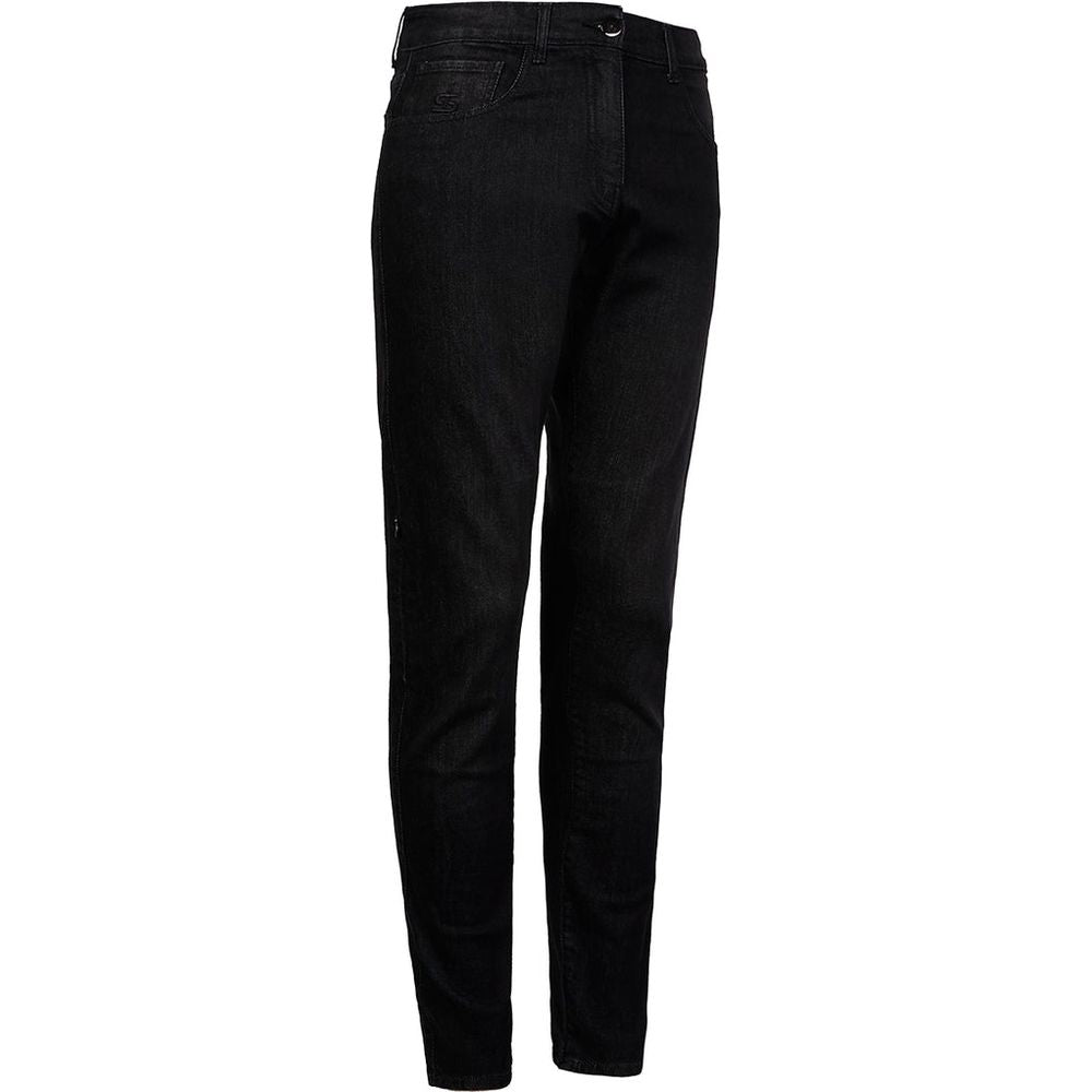 Spada Drifter CE Ladies Denim Jeans Washed Black (Image 2) - ThrottleChimp