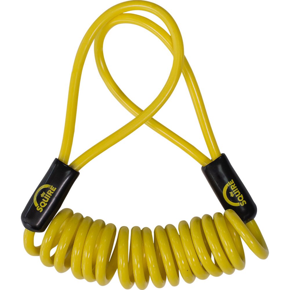 Squire Reminder Cable Disc Lock Yellow - ThrottleChimp