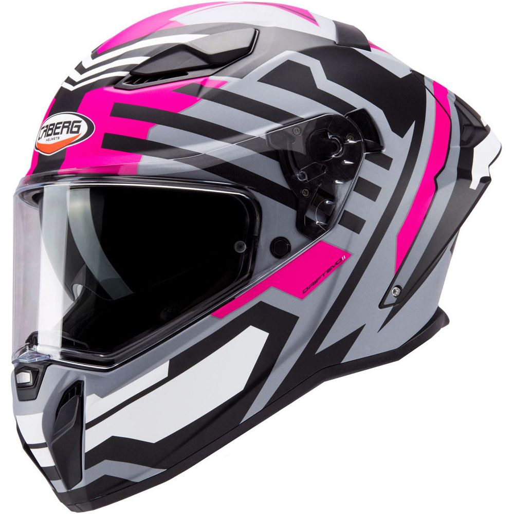 Caberg Drift Evo 2 Full Face Helmet Horizon Matt Grey / Black / Fuchsia FREE 1 YEAR Returns, FREE UK Delivery | ThrottleChimp