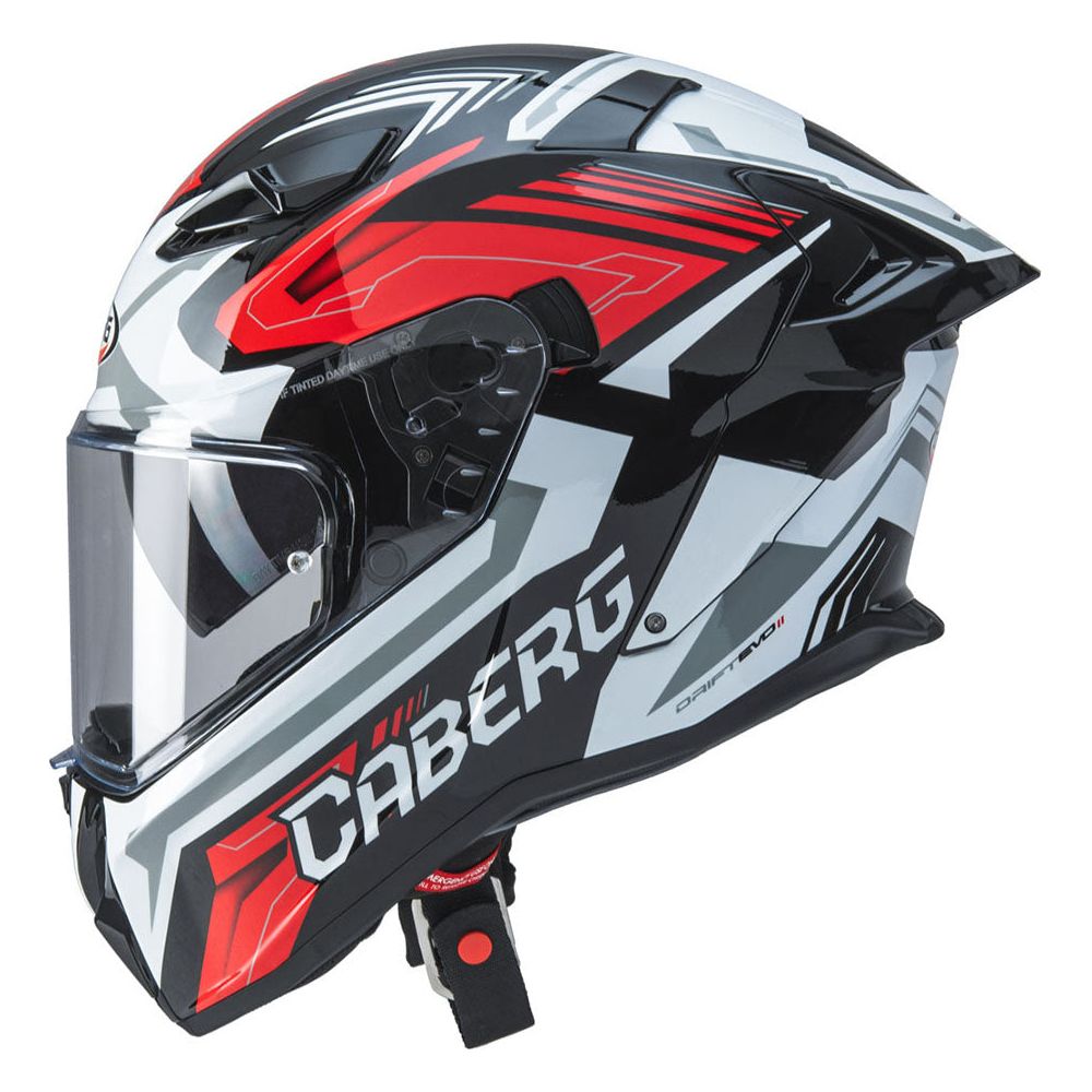 Caberg Drift Evo 2 Full Face Helmet Jarama Black / White / Red FREE 1 YEAR Returns, FREE UK Delivery | ThrottleChimp