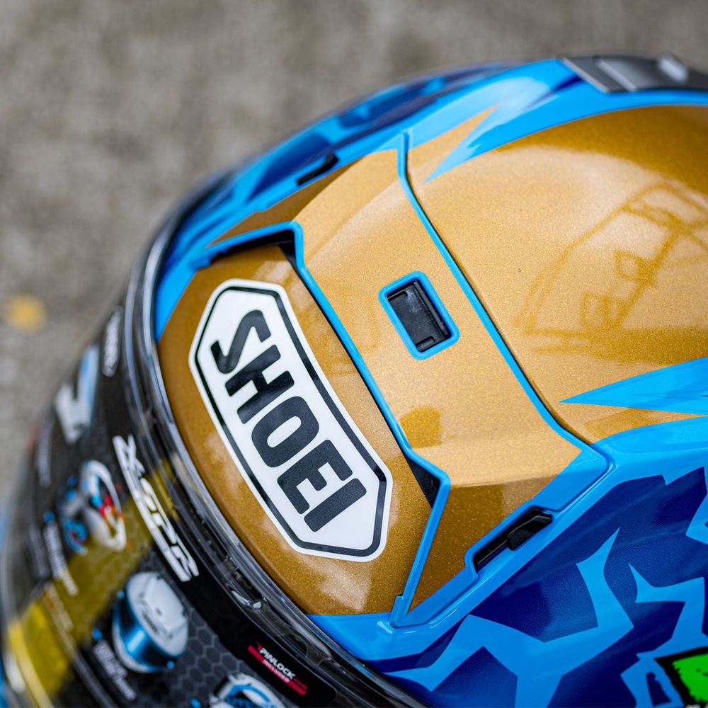 Shoei X-SPR Pro Harrison TC2 Full Face Helmet Blue (Image 8) - ThrottleChimp