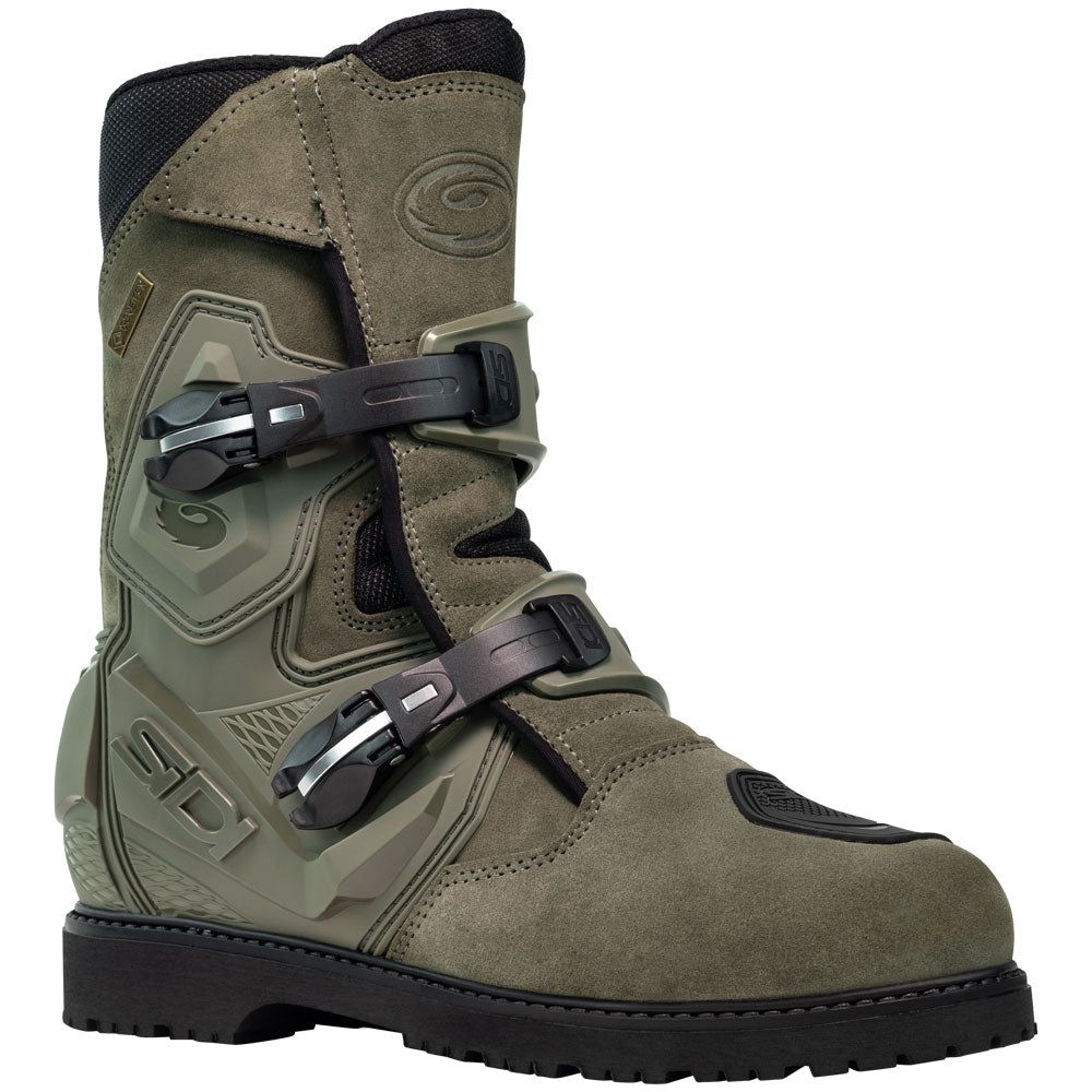 Sidi Adventure Mid 2 Gore-Tex CE Boots Military Green FREE 1 YEAR Returns, FREE UK Delivery | ThrottleChimp