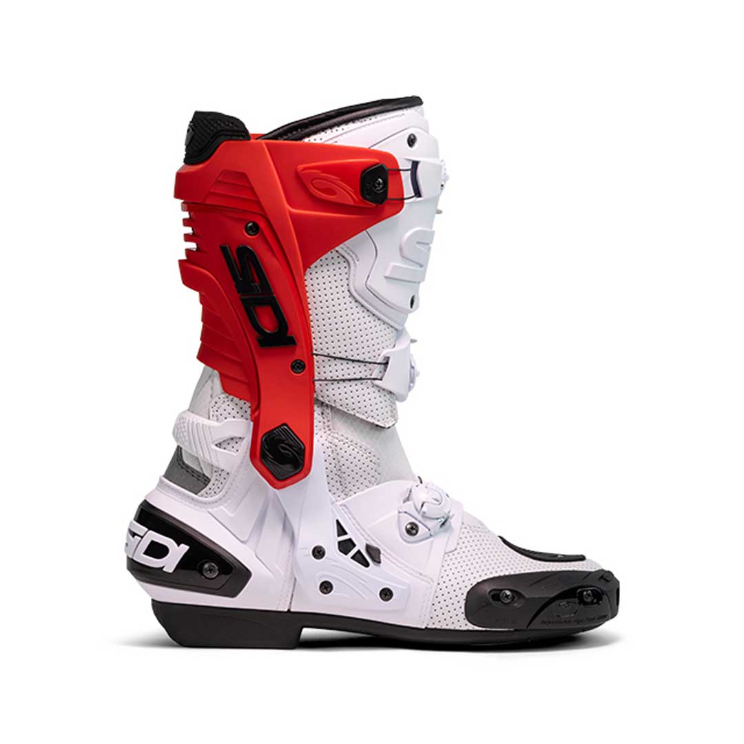 Sidi Rex Air CE Boots White / Red FREE 1 YEAR Returns, FREE UK Delivery | ThrottleChimp