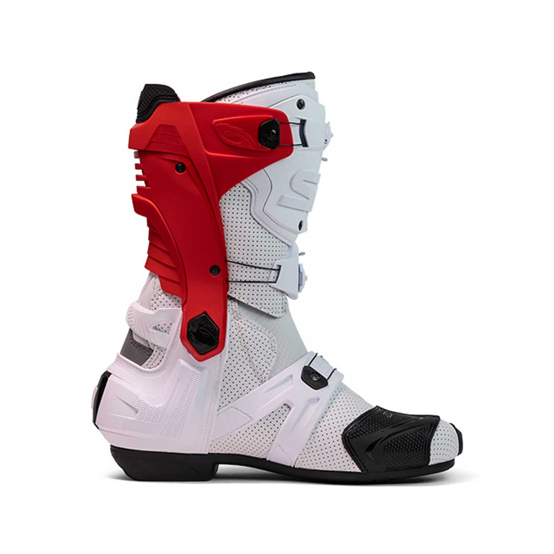 Sidi Rex Air CE Boots White / Red FREE 1 YEAR Returns, FREE UK Delivery | ThrottleChimp