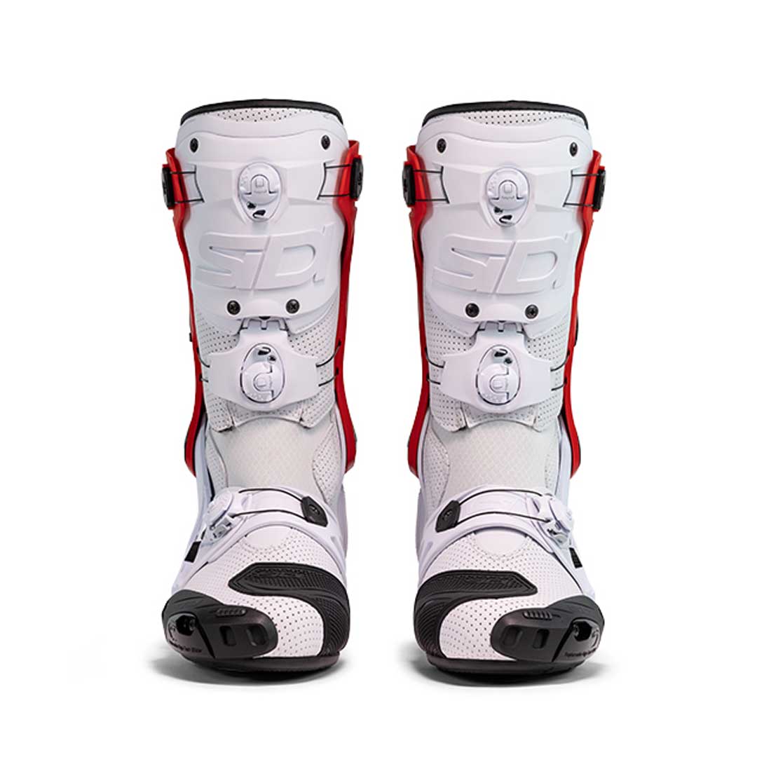 Sidi Rex Air CE Boots White / Red FREE 1 YEAR Returns, FREE UK Delivery | ThrottleChimp